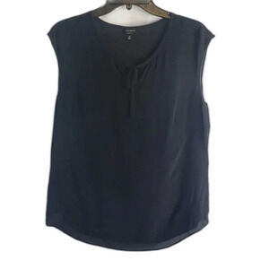 Talbot's Black Sleeveless 100% Washable Silk Blouse Women's Size 12